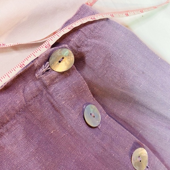 Subtle Tones lavender side button linen maxi skirt S M - Picture 8 of 10